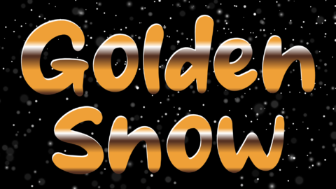 Golden text effect on Snow background