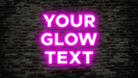 Glow purple text