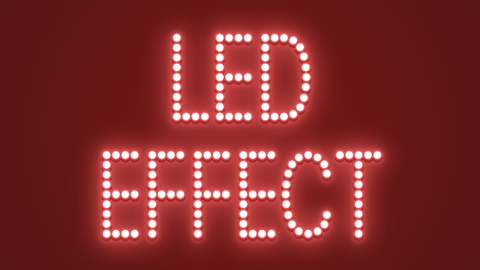 Red Led Text Effect