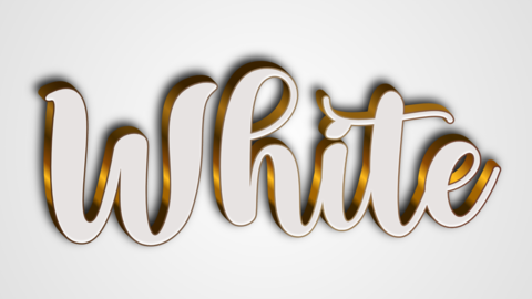 White Gold Text effect