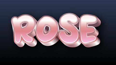 Editable Pink 3D text Style effect