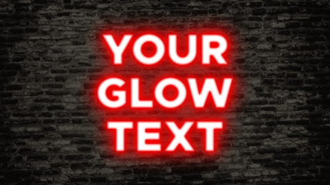 Glow red text